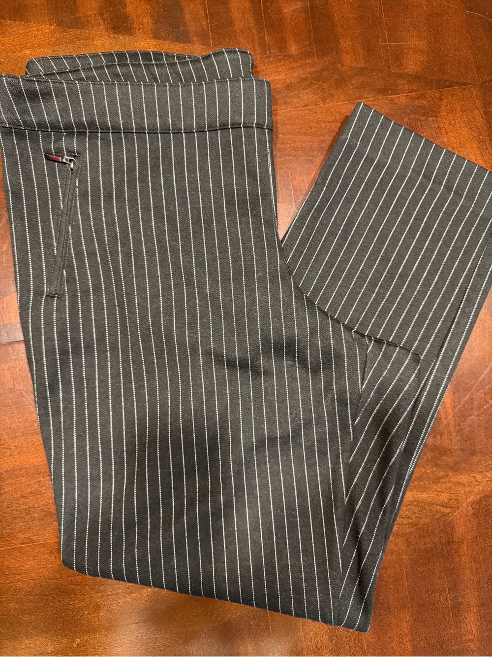 Lane Bryant Black Pinstripe Dress Pants